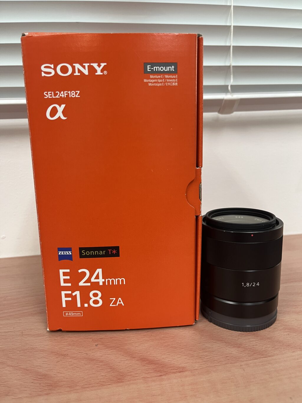 SONY SEL24F18Z 箱無し中古美品⑨ 中古)SONY (ソニー) Sonnar T* E 24mm F1.8 ZA SEL24F18Z（商品
